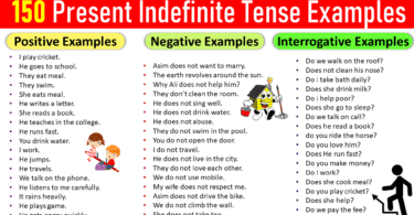 150 Present indefinite Examples Sentences in English