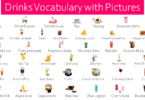 Drinks Vocabulary Names in English with Pictures