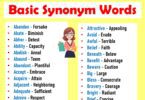 300+Basic Synonym Words List in English