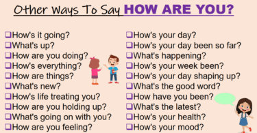 Different Ways to Say How Are You in English