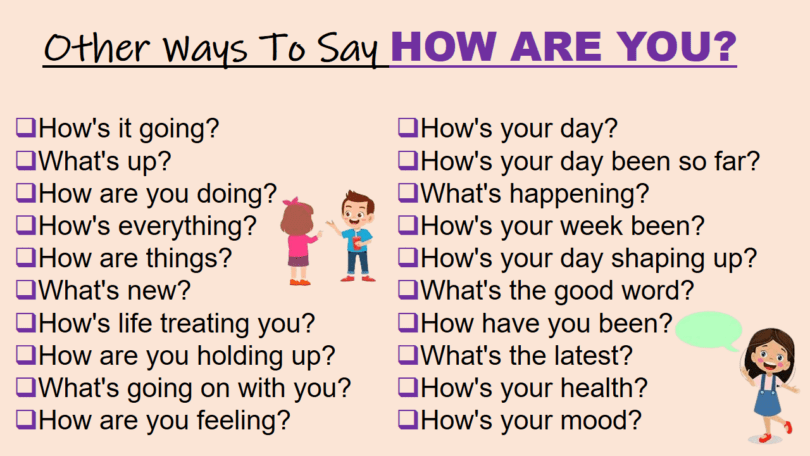 Different Ways to Say How Are You in English