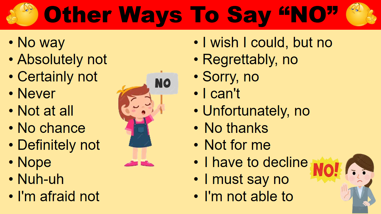 50 Other Ways to Say “NO” In English