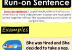 Run on Sentence with Types in English Grammar