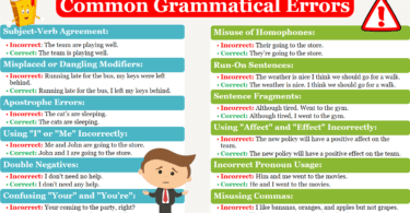 Top Grammatical Errors: Examples and How to Correct Them