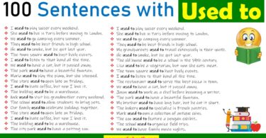 100 Examples Sentences with "Used to"