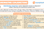 Subordinating Conjunctions Meaning, Usage, List and Examples