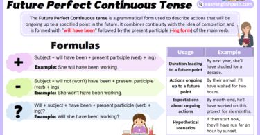 Future Perfect Continuous Tense Uses and Examples