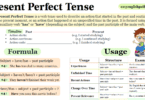 Understanding the Present Perfect Tense Usage and Examples