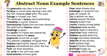 105 Abstract Nouns Example Sentences In English
