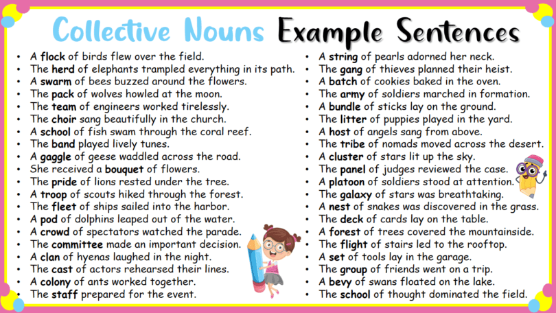 Collective Nouns Examples: A Comprehensive List of 100 Sentences