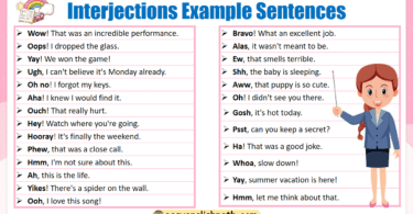 Interjections in Action 150 Example Sentences for Better Writing and Speaking