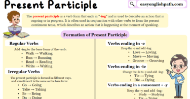 Present Participles: Examples, Types, and Detailed Explanations