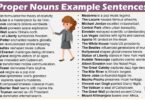 Proper Nouns Example Sentences In English