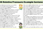 Relative Pronouns Examples Sentence In English