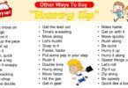 50+ Other Ways to Say Hurry Up In English