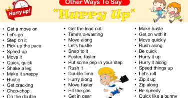 50+ Other Ways to Say Hurry Up In English