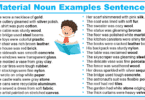 Material Noun Examples Sentences In English