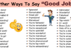 Other Ways to Say Good Job In English