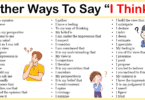 50 Different Ways to Say "I Think" In English