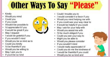 Other Ways to Say Please In English Grammar