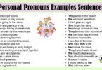 Personal Pronouns Example Sentences In English