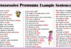 Possessive Pronouns Examples Sentences In English