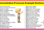 Demonstrative Pronouns Example Sentences In English