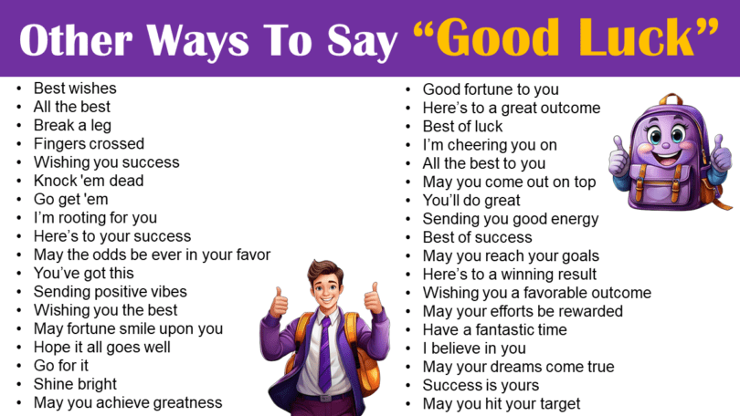 Other Ways to Say "Good Luck" In English Grammar