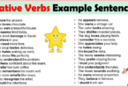 Stative Verbs Examples Sentences In English