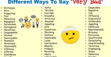 Different Ways to Say Very Bad In English