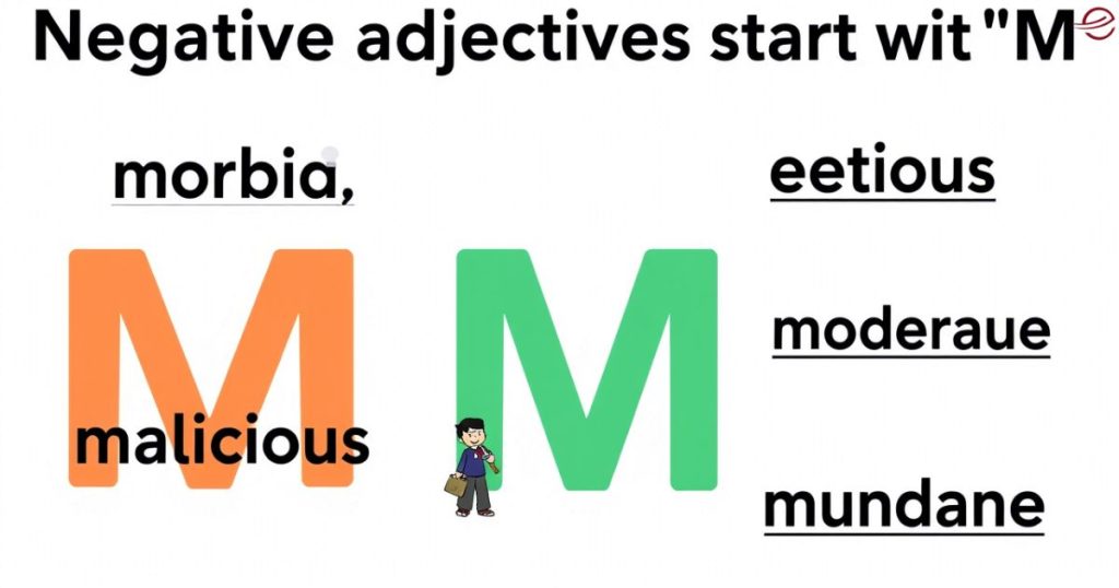 Negative Adjectives Starting With M